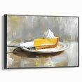 Black and white framed canvas featuring vintage poster art of assorted pastries, ideal for bedroom wall decor.