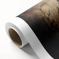 Haunted Castle Halloween Wall Art - Gothic Spooky Oil Painting