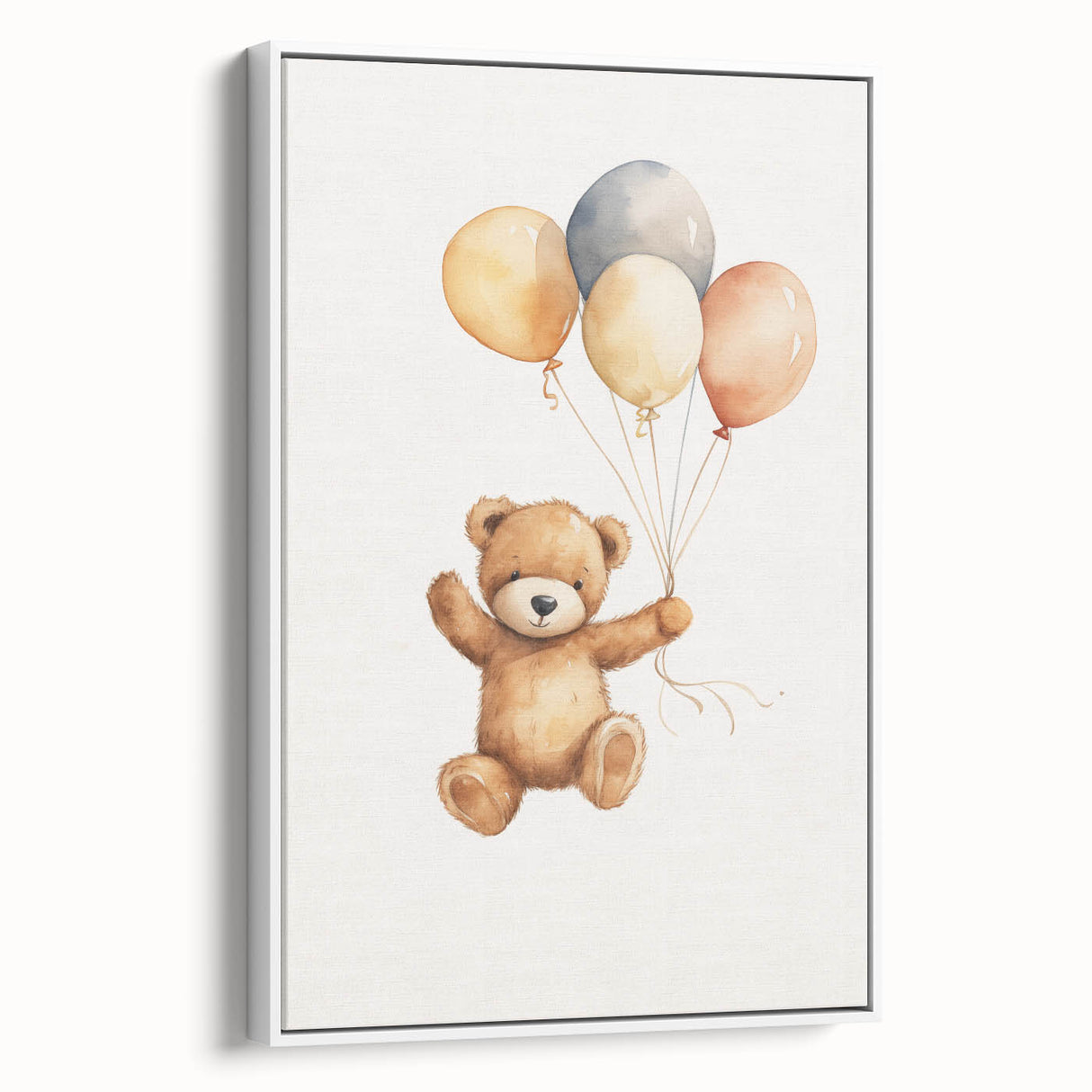 Floating Teddy Bear Nursery Wall Art – Baby Room Decor Prints