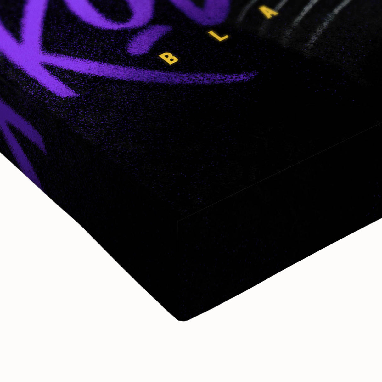 Urban Chic Pop Art Wall Art – Bold Black, Purple, and Yellow Canvas
