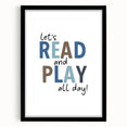Let’s Read and Play Typography Art – Kids Room Wall Decor