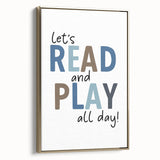 Let’s Read and Play Typography Art – Kids Room Wall Decor