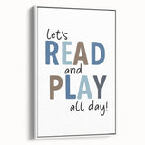 Let’s Read and Play Typography Art – Kids Room Wall Decor