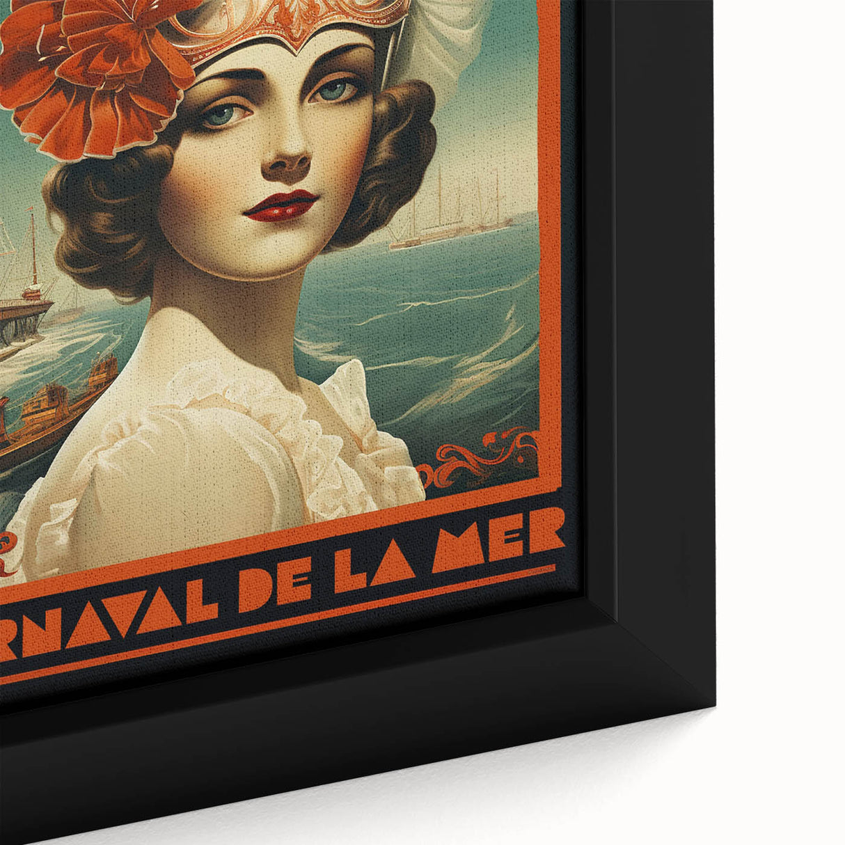 Retro Carnival at the Sea Poster – Vintage Maritime Art Print