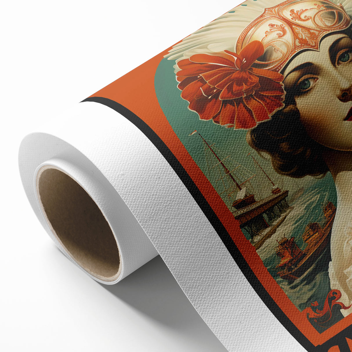 Retro Carnival at the Sea Poster – Vintage Maritime Art Print