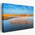 African savannah landscape on stretched canvas, featuring warm earth tones, ideal for kitchen wall art.