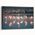 Black and white landscape art painting of a European Cyprus scenery on framed canvas, ideal for bedroom wall decor.