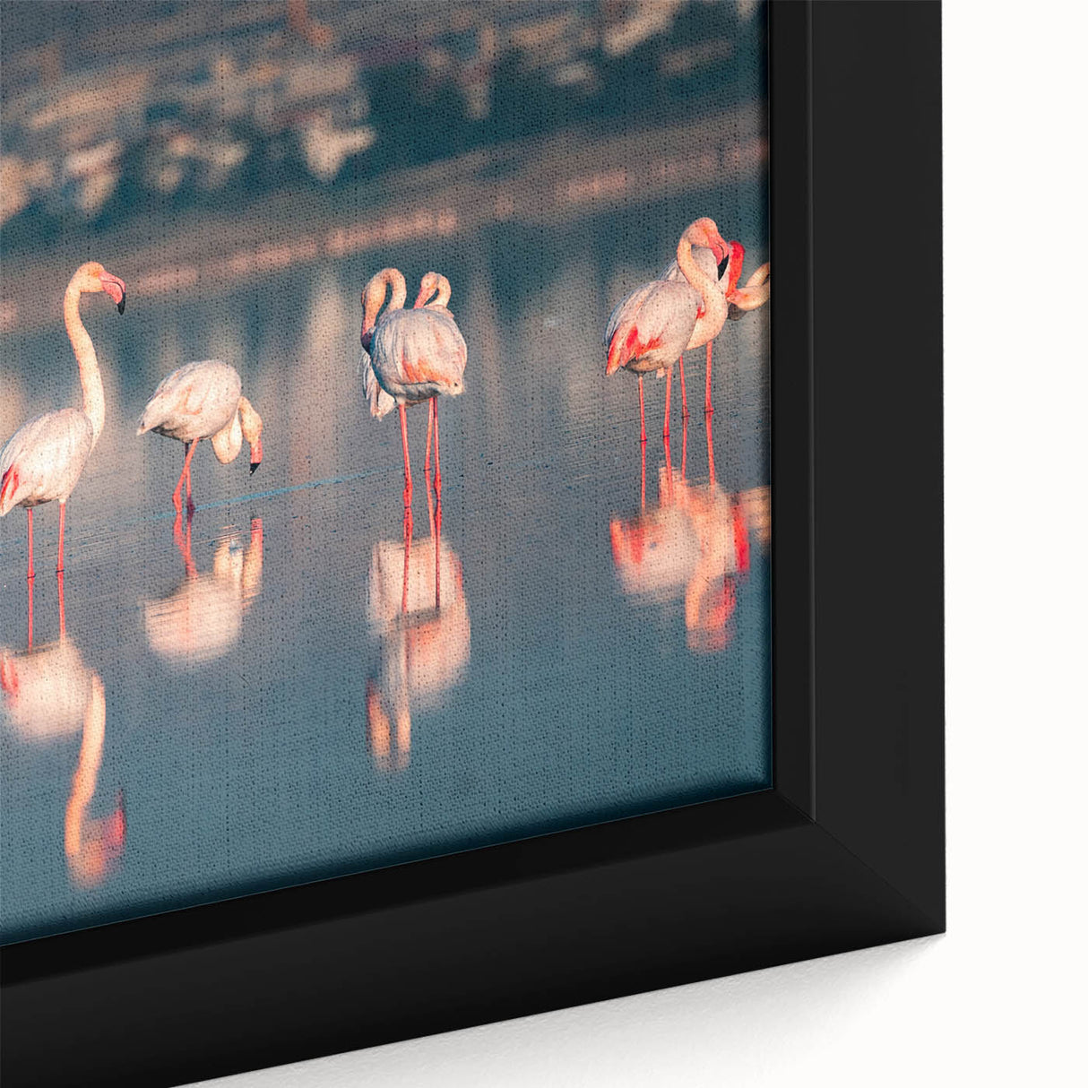 Extra large framed canvas featuring textured, colorful art of a Cyprus landscape, ideal for living room decor.