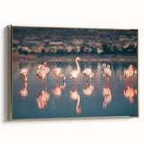 Framed canvas depicting a vintage-style landscape of Cyprus, featuring muted earth tones, ideal for bedroom wall art.