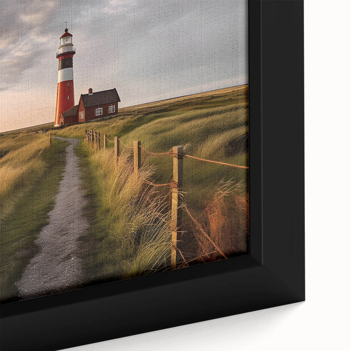 Black wall art featuring a textured depiction of a European landscape in vibrant colors on an extra large framed canvas.