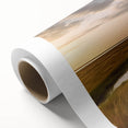 Art Deco poster of a European Denmark scenery on rolled canvas, featuring pastel shades, ideal for nursery wall art.