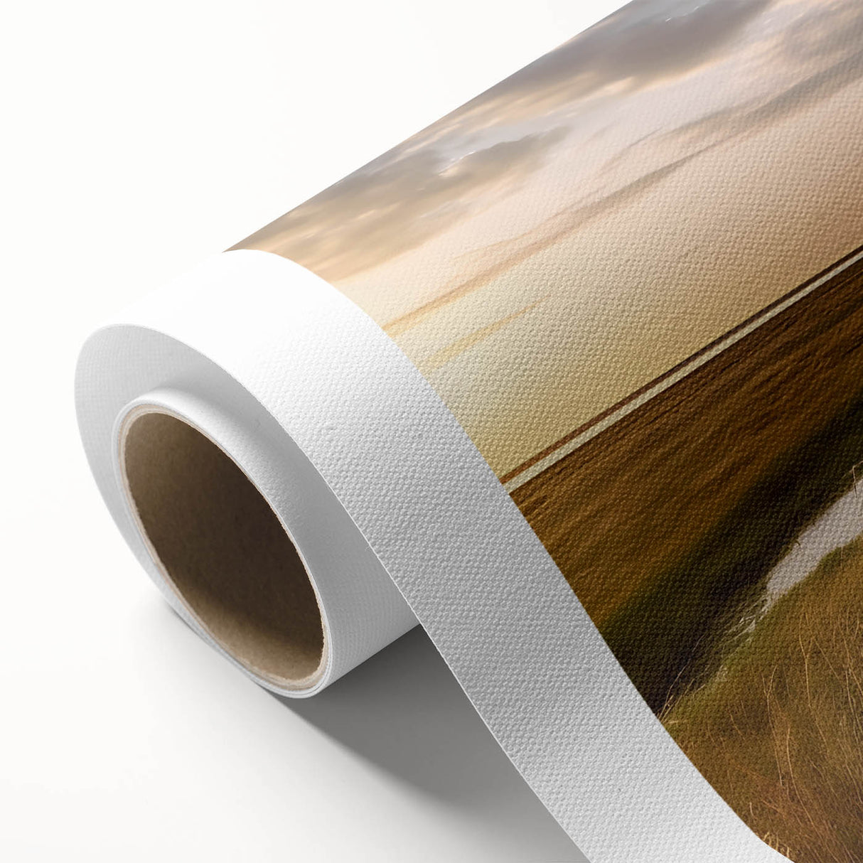 Art Deco poster of a European Denmark scenery on rolled canvas, featuring pastel shades, ideal for nursery wall art.
