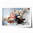 Rolled print of a Parisian street scene in muted watercolor shades, ideal for art wall dining room.