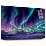 Large abstract wall art of a European Icelandic scenery in muted earth tones on acrylic glass.