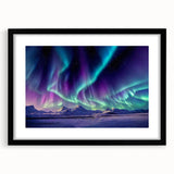 Extra large acrylic print of an abstract Icelandic scenery in vibrant colors, ideal for living room decor.