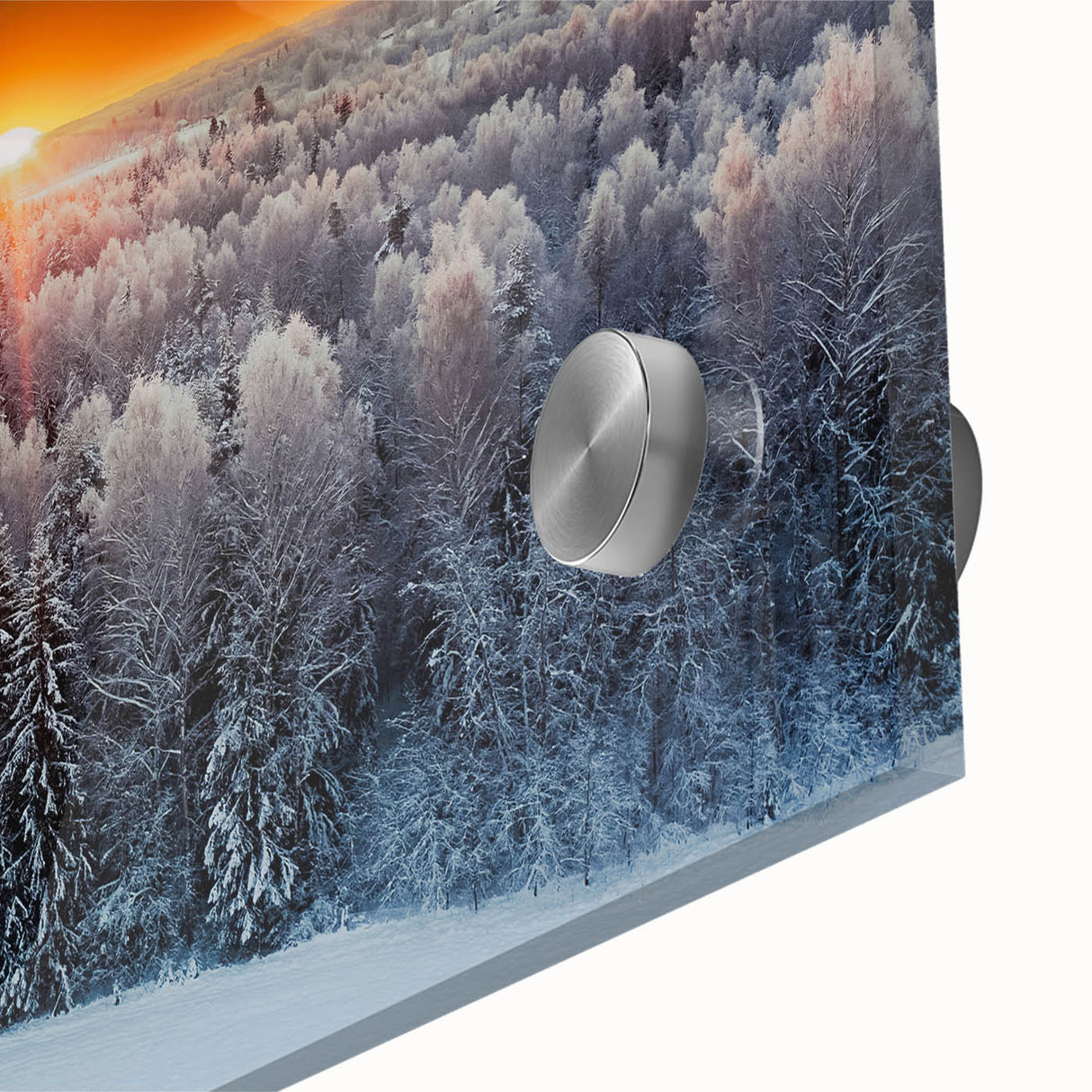 Large abstract wall art of a European landscape in muted earth tones on acrylic glass, ideal for dining room ambiance.