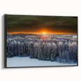 Black and white wall art featuring a vintage European landscape on framed canvas, ideal for bedroom decor.