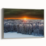 Landscape art painting of a European scenery, framed canvas with silver edges, in muted colors, ideal for living room decor.