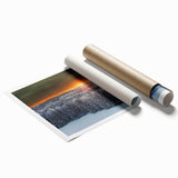 Extra large rolled print of a floral scene in Latvia, with soft pastel tones, ideal for classy bathroom wall art.