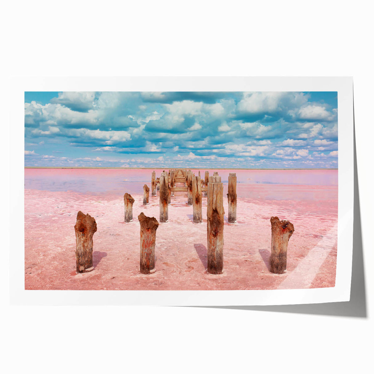 Extra large rolled print of a Yucatan scenery with vibrant floral elements, ideal for art wall dining room decor.