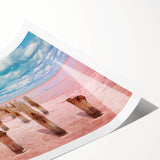 Extra large wall art featuring line art flowers in vibrant colors on a rolled print, ideal for large living room decor.