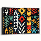 Black and white landscape art painting of Fiji on framed canvas, ideal for bedroom wall decor.