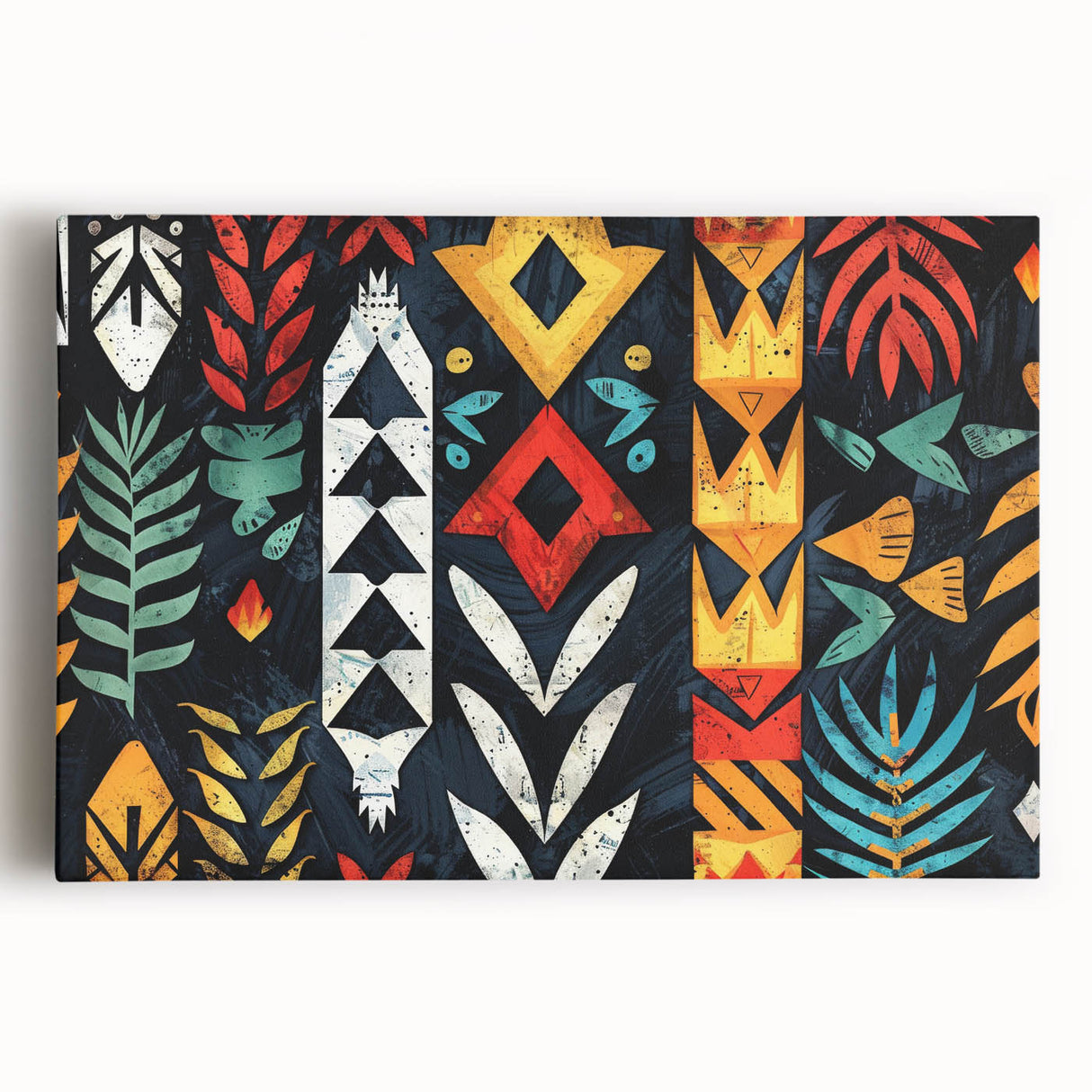 Black and white large art print of Oceania Fiji scenery on stretched canvas, suitable for kitchen wall art.