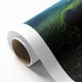 Art deco poster featuring a scenic view of Brazil on rolled canvas, in pastel shades, ideal for nursery wall art.
