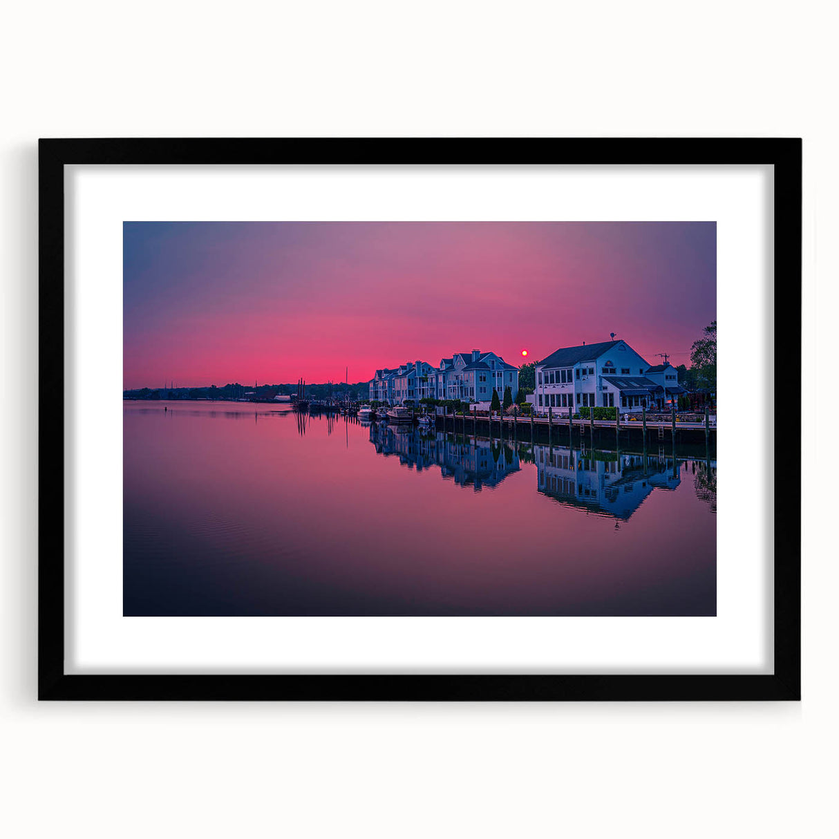 Extra large abstract art print featuring vibrant, textured colors of Connecticut scenery on a black framed canvas.