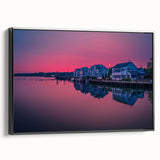 Black and white landscape art painting of Connecticut scenery on framed canvas, suitable for bedroom wall decor.