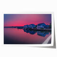 Rolled print of Connecticut scenery with vibrant green landscapes and soft sky, ideal for dining room wall art.