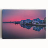 Black and white photo of Connecticut scenery on large stretched canvas, ideal for kitchen wall art.