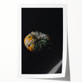 Extra large rolled print of autumnal floral art in warm orange and red tones, ideal for dining room wall decor.