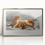 Romanticism Art: Lioness with Cubs by D’Orbigny - Wildlife Canvas