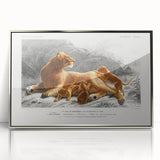 Romanticism Art: Lioness with Cubs by D’Orbigny - Wildlife Canvas
