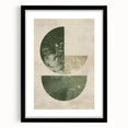 Abstract minimalist wall art framed in black, featuring geometric patterns and soft neutral tones, designed to enhance modern interior decor. Perfect for contemporary art lovers seeking a stylish focal point.