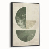Framed abstract minimalist wall art in black, showcasing a sleek side view. Perfect for modern decor, this piece adds elegance to any space. Ideal for art enthusiasts.