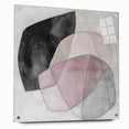 Colorful Abstract Wall Art – Pink, Black & Gray Soft Shape Canvas