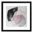 Colorful Abstract Wall Art – Pink, Black & Gray Soft Shape Canvas