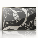 Expressionist Art: Two Mythical Animals - Abstract Expressionism Print