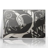 Expressionist Art: Two Mythical Animals - Abstract Expressionism Print