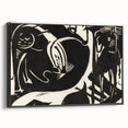 Expressionist Art: Two Mythical Animals - Abstract Expressionism Print