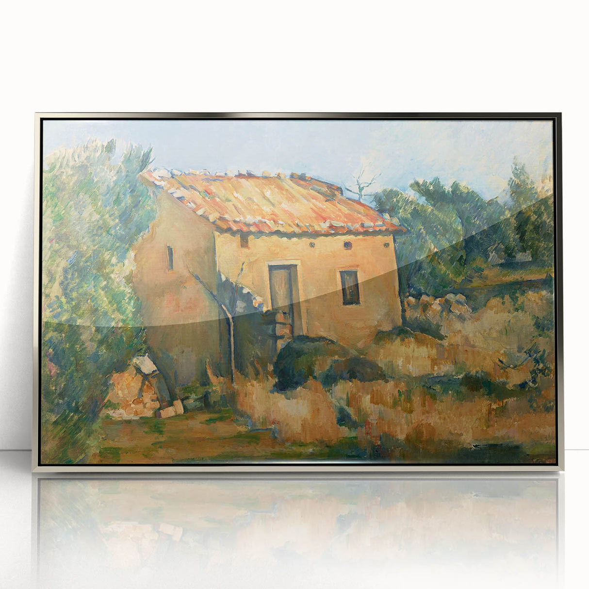Cézanne Abandoned House Landscape - Impressionist Wall Art Print