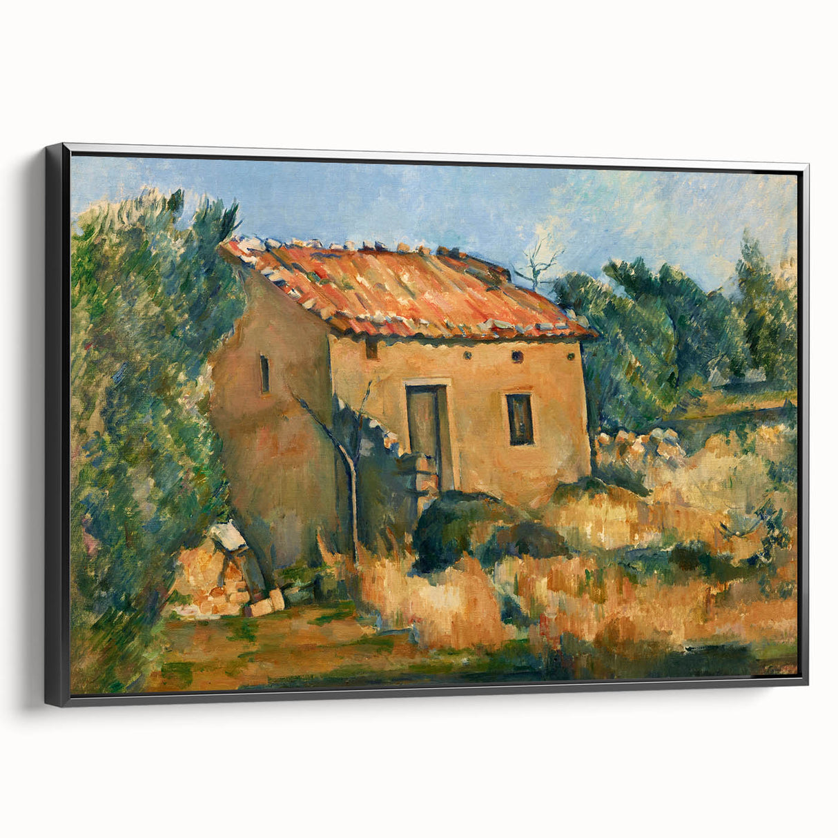 Cézanne Abandoned House Landscape - Impressionist Wall Art Print