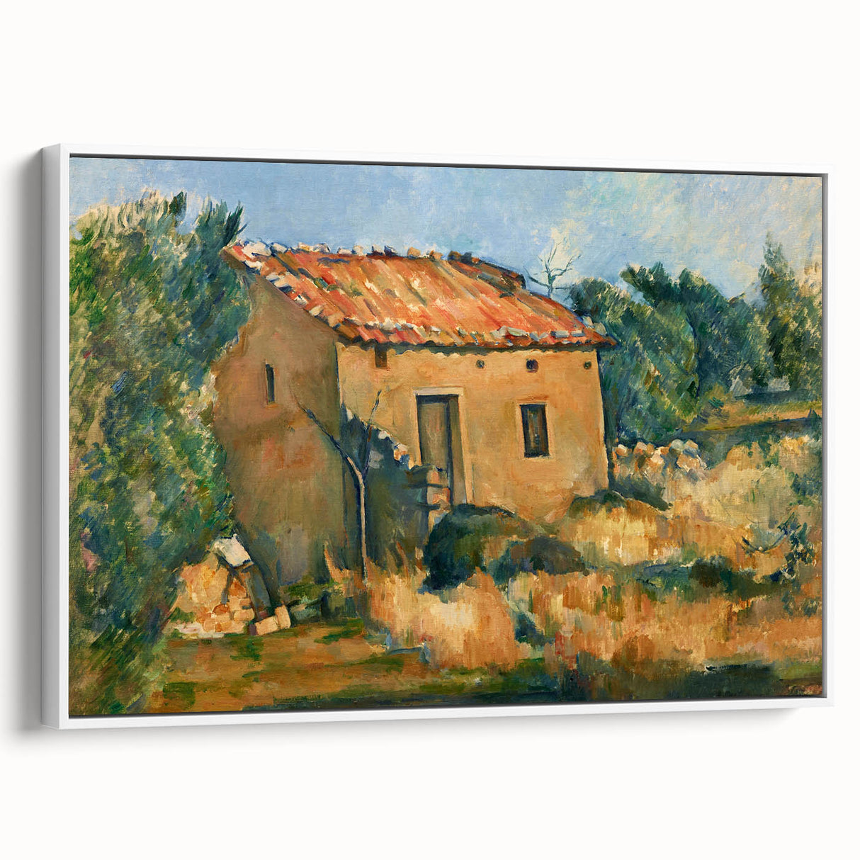 Cézanne Abandoned House Landscape - Impressionist Wall Art Print