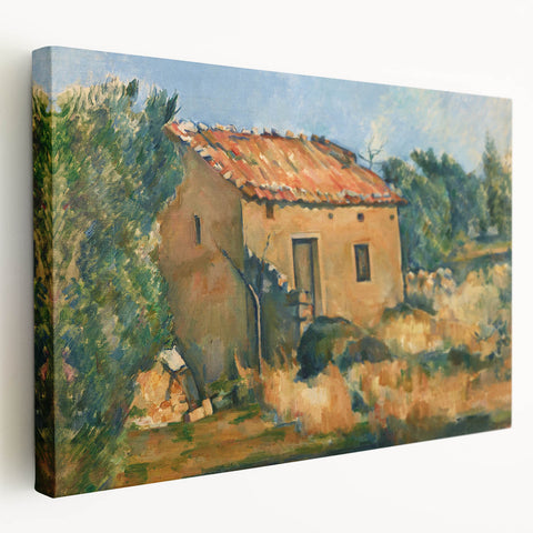 Cézanne Abandoned House Landscape - Impressionist Wall Art Print