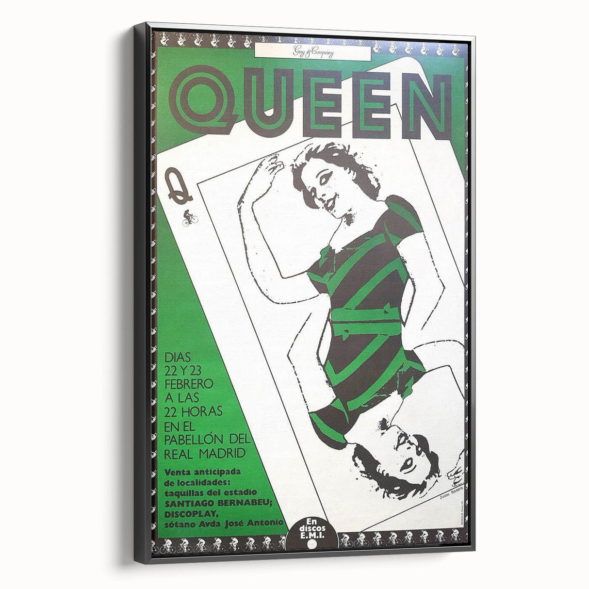 Queen 1984 Madrid Concert Poster - Pabellón del Real Madrid