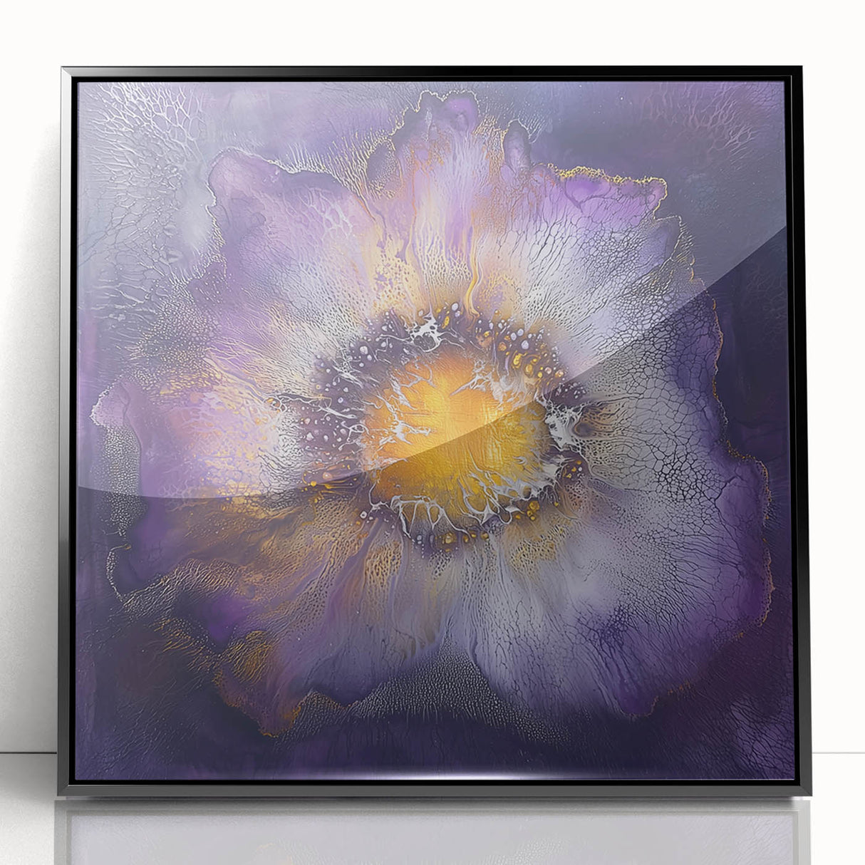 Elegant Dining Room Wall Art – Vibrant Floral Acrylic Print