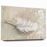 Abstract minimalist wall art design displayed in acrylic glass, showcasing vibrant colors and geometric shapes, elegantly pinned against a neutral wall. Perfect for modern decor.