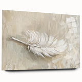Abstract minimalist wall art displayed in an acrylic glass frame, showcasing soft pastel colors and geometric shapes, ideal for modern home decor.